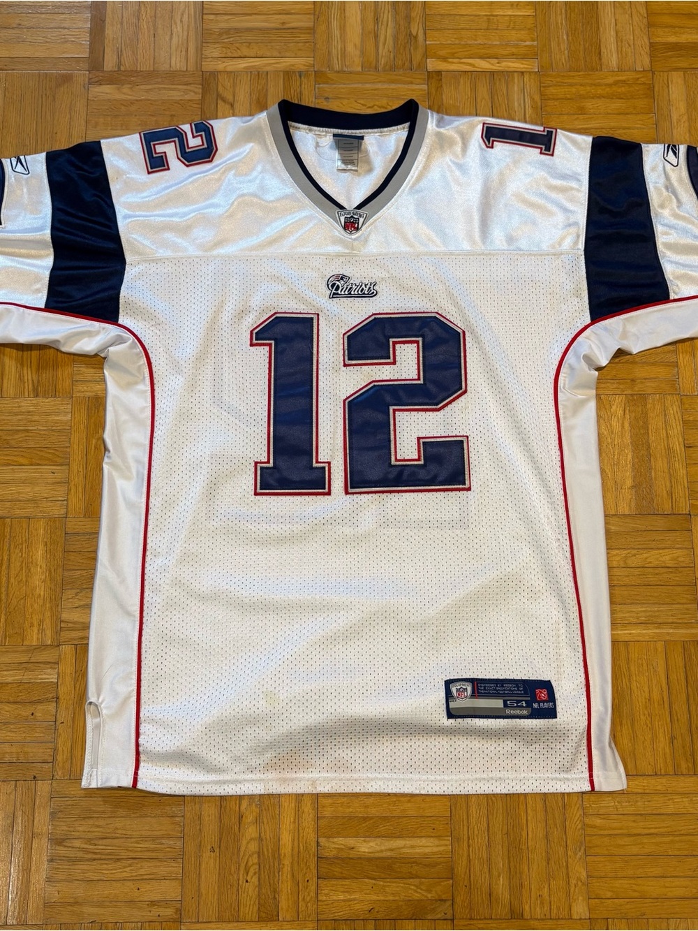 Reebok New England Patriots Tom Brady TB12 White Jersey